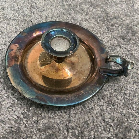 Oneida Chamberstick Candle Holder With Finger Hole - Picture 1 of 5